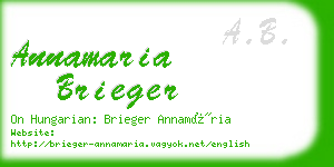 annamaria brieger business card